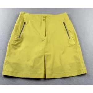 TAIL Tech Golf Skort Size 4 EUC Yellow Zip Pockets